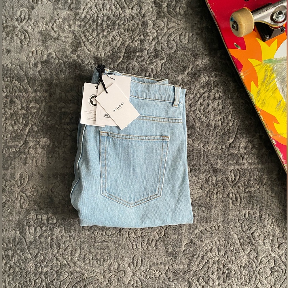 OCTOBRE EDITIONS “BARKLEY” WASHED BLUE DENIM JEANS
